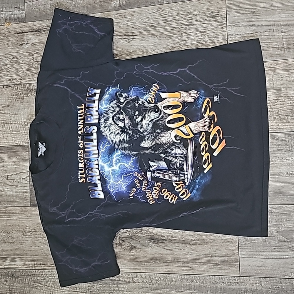 American Biker Vintage 2001 Sturgis Rally All over Printed T Shirt